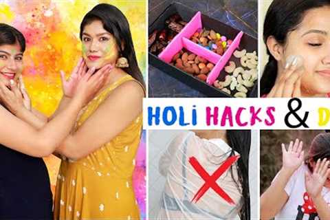 Life Saving HOLI HACKS &amp; DIY Ideas | Best DIY HOLI HACKS