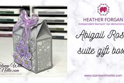 How to make a pretty little gift box with a fold over flap, ribbon closure &amp; Cottage Rose bundle