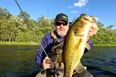 AMAZING Hidden Lake | Kayak Bass Fishing