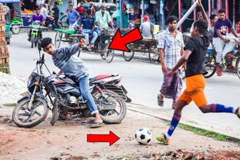 Fake Football Kick Prank !! Football Scary Prank - Gone Wrong Reaction | 4 Minute Fun