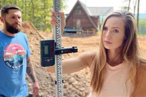 Construction Begins | A-Frame BEDROOM WING BUILD | Removing 4,000 Cu ft. Of Dirt