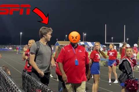 Fake ESPN Filmer At A High School Football Game Prank