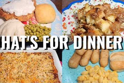 WHAT'S FOR DINNER ? 4 EASY &amp; DELICIOUS MEALS | BUBBLE UP LASAGNA  | FRIED CHICKEN &amp; GRAVY