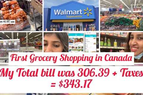First Grocery Shopping in Canada | Grocery shopping at Walmart | New Immigrants Grocery &amp;..