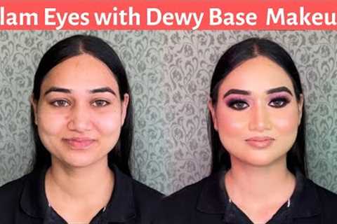 Glam Eyes with Dewy Base - MAKEUP TUTORIAL by @Himanshu Gupta Makeup