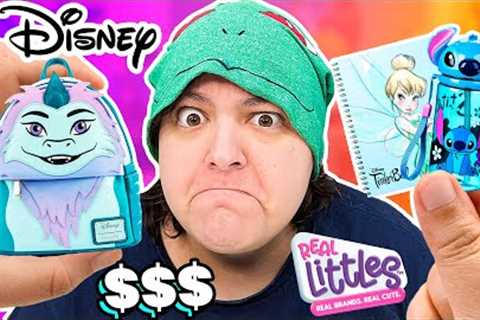WEIRD Set! Unboxing Disney Real Littles Backpacks &amp; Handbags!