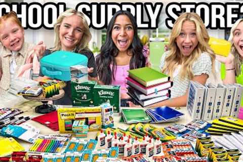 We made a SCHOOL SUPPLIES STORE in our HOUSE?!?