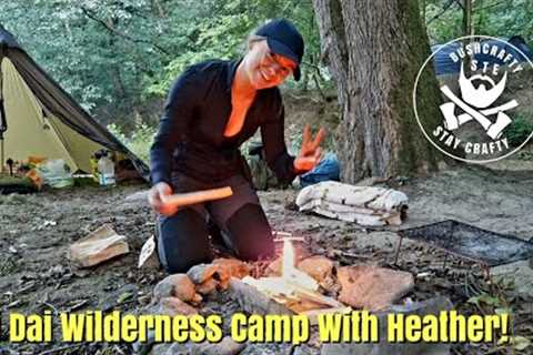 Bushcraft Wild Camp. Learning New Bushcraft Skills / Cooking.
