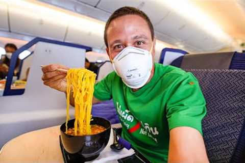 First Time Traveling Since Pandemic!! 🍜 ANA Business Class FOOD REVIEW!!