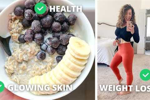 what I eat in a day for a HEALTHY LIFESTYLE, WEIGHT LOSS 🌱 + GLOWING  SKIN ✨vegan, plant-based diet