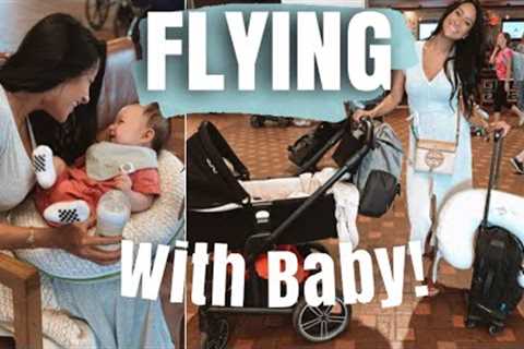 FLYING WITH A BABY | 3 MONTHS! BABY CARRY ON, WHAT YOU NEED, &amp; TIPS