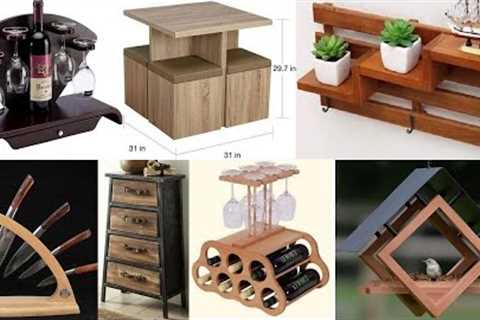 Wooden furniture and wood decorative craft ideas/Woodworking project decor ideas for interior design