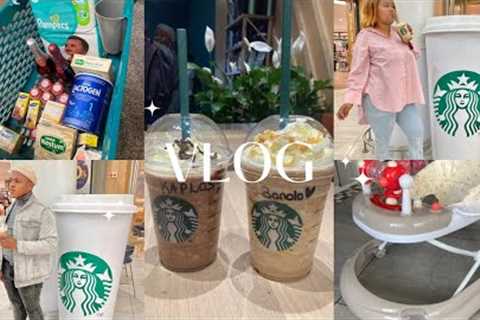Vlog: Trying Stabucks for the first time | Baby Walker ring | essential shopping
