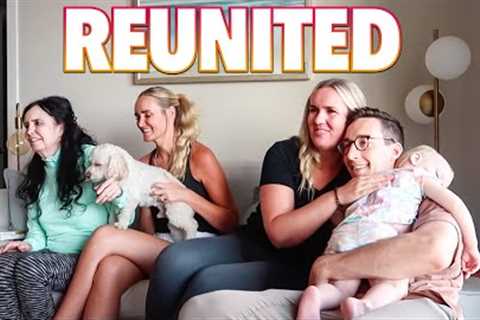 EMOTIONAL MOTHER DAUGHTER REUNION FAMILY REUNITED AFTER FIRST FAMILY CRUISE VACATION ROYAL CARIBBEAN