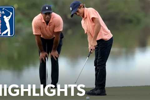 Tiger and Charlie Woods shoot 10-under 62 | Round 1 | PNC Championship | 2021