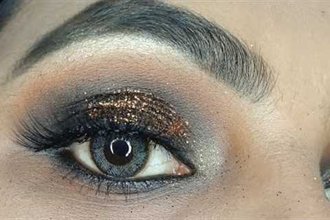 Glittery Smoky Eye Makeup Tutorial.. Step by Step Smoky Eye tutorial with Glitters||@kanchan sharma