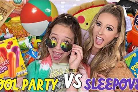 POOL PARTY👙☀️ VS SLEEPOVER PARTY 🍿🧸TARGET SHOPPING CHALLENGE!