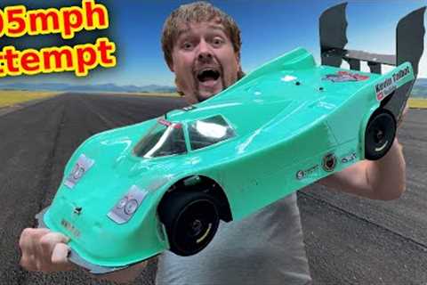 RC Car World Speed Record attempt - Hobbywing Max 4