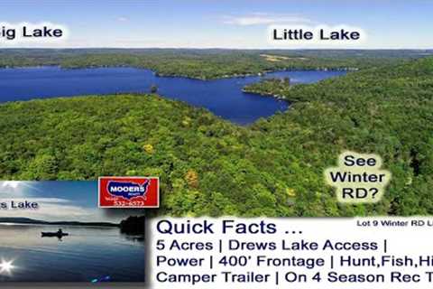 Camp Up In Maine | 5 Acres Land Near Drews Lake MOOERS REALTY VIDEO