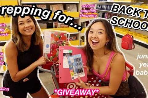 PREPPING FOR BACK TO SCHOOL *junior year* | supplies, what's in my backpack, &amp; GIVEAWAY!