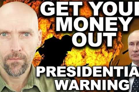 GET YOUR MONEY OUT. YOU ARE ON A WATCH LIST. BUY FOOD AND WATER WITH YOUR MONEY.