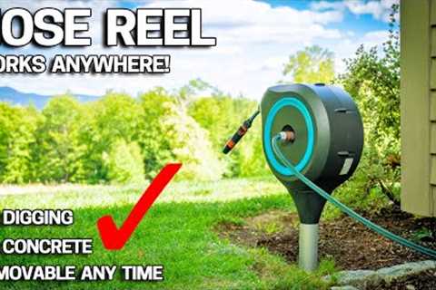 RETRACTABLE HOSE REEL INSTALLS in 1 MINUTE &amp; Doesn't TIP! by Gardena