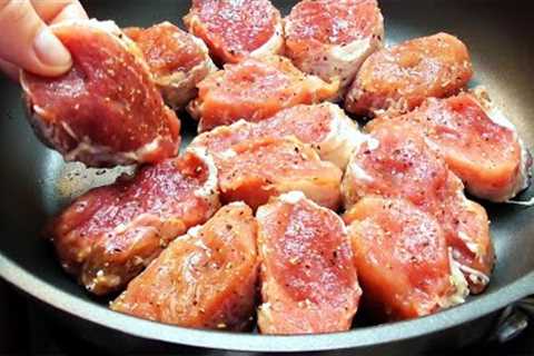 Grandma taught me how to cook this meat! The best juicy meat recipe! Simple and very tasty! ASMR