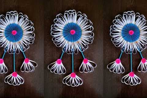 Beautiful White Paper Wall Hanging Ideas | Beat Out of Waste Cardboard Reuse | Home Decoration DIY