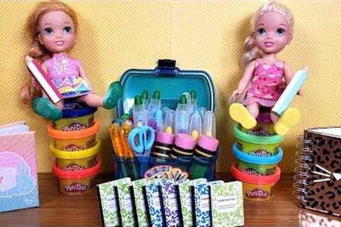 Back to School shopping ! Elsa and Anna toddlers get supplies