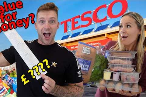 GUESS HOW MUCH our Weekly FOOD SHOP is at TESCO! finding the best value for money supermarket!