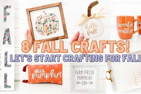 🍁 It's Officially Fall Crafting Season!  8 Fall Cricut Crafts To Get The Crafty Season Started!