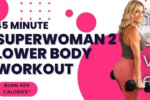 45 MINUTE SUPERWOMAN LEG DAY 2 | Intense Leg and Plyometric Workout