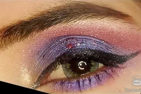 Navy Glitter Smokey Eyes Makeup Tutorial / for bigner eyes look step by step vanizy