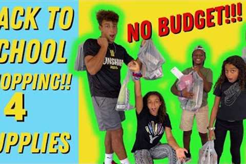 NO BUDGET! Back to School Supplies SHOPPING HAUL for our BIG FAMILY!