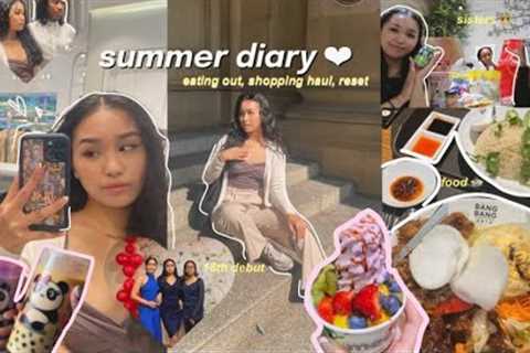 summer diary 💌 shopping haul, eating out, going to a debut, family bonding 🍲