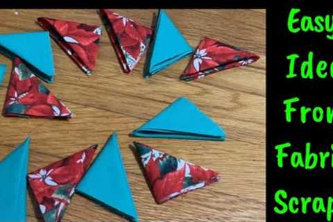 How To Make Beautiful Holidays Gift From Fabric Scraps / Easy Sewing Tricks And Tips For Beginners