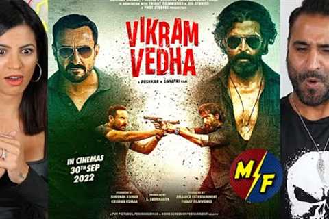 VIKRAM VEDHA Trailer REACTION!! | Hrithik Roshan, Saif Ali Khan | Pushkar &amp; Gayatri | Radhika..