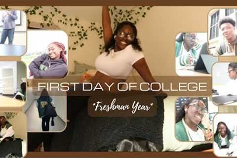 First Day of College *freshman year* | grwm, friends, collegeing, etc.