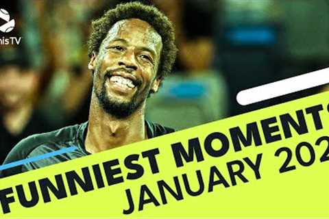 Bird Incidents, Flying Hats, Heads In Bins &amp; SO Much More | January 2022 ATP Funniest Tennis..
