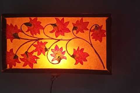 #sort video #DIY cardboard lamp decorating. paper flower craft ideas.