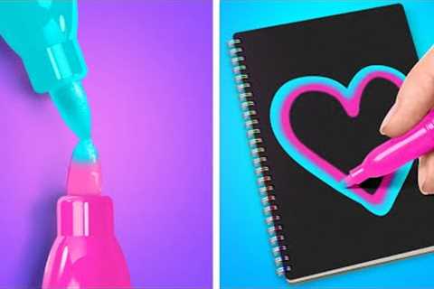 100+ ART HACKS AND SCHOOL CRAFTS FOR EVERYONE