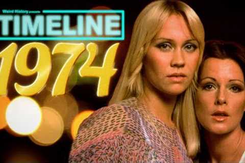 TIMELINE 1974 - Nixon's Resignation, 10 Cent Beer Night &amp; Blazing Saddles