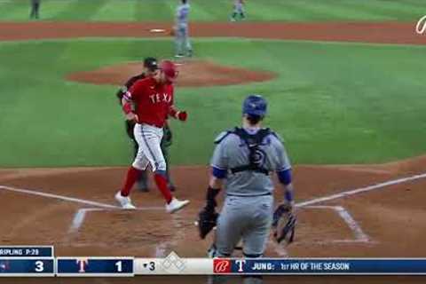 Josh Jung Homers in His First MLB At-Bat!