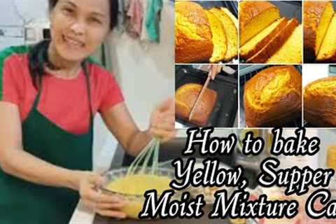 How to bake, Yellow.. Supper Moist mixture Cake #baking #cake