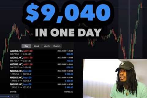 How I Made $9,040 In One Day Trading FOREX | NAS100 &amp; AUDUSD