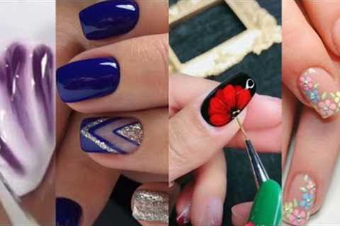 Simple Satisfying Nail Art Designs Tutorial | Beautiful Nails For Lady Girls |Simple Nail Art Trendy
