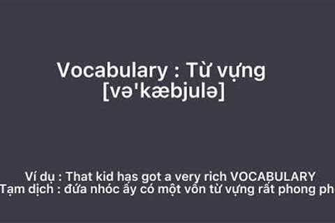 Basic vocabulary - Unit 1 ( Language learning )