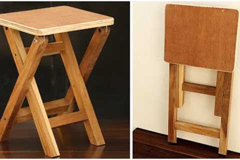 Make A Unique Foldable Wooden Stool || DIY Foldable Stool