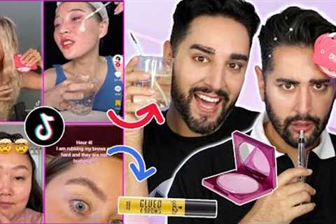 Testing Tiktok Viral Beauty Products. Some Gooooood…Some Really Bad! 💜🖤 The Welsh Twins