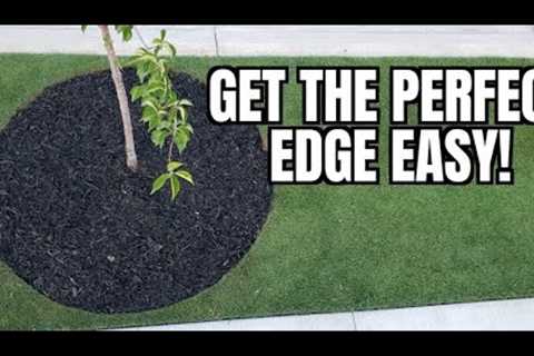 How to get A PERFECT CIRCLE on new flower beds || Cutting in edges MADE EASY on beds in your lawn